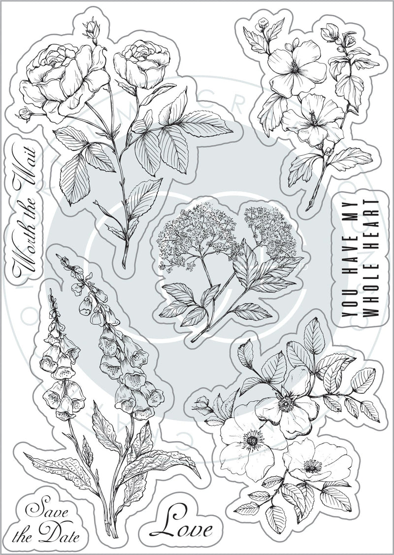 Craft Consortium Belle Fleur - Stamp Set-3