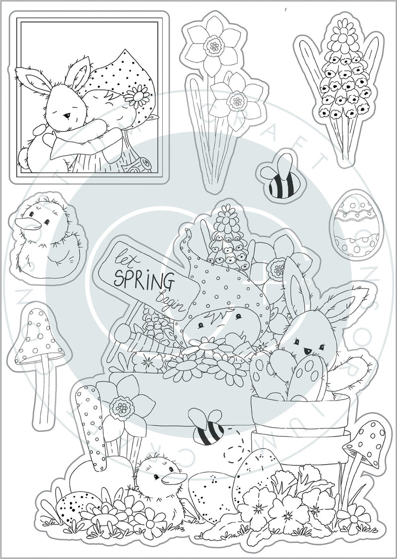 Craft Consortium Let Spring Begin - Stamp Set - Let Spring Begin-3