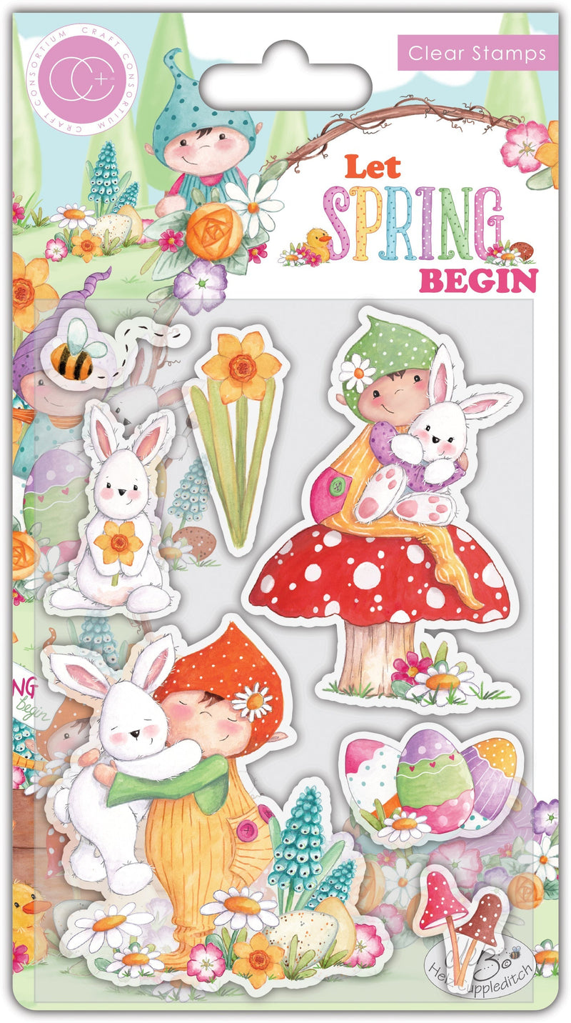 Craft Consortium Let Spring Begin - Stamp Set - Bunny-1