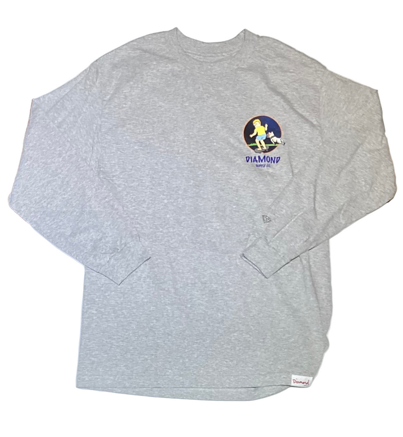 Diamond Supply Co. 'Bite' L/S Tee - Grey-1