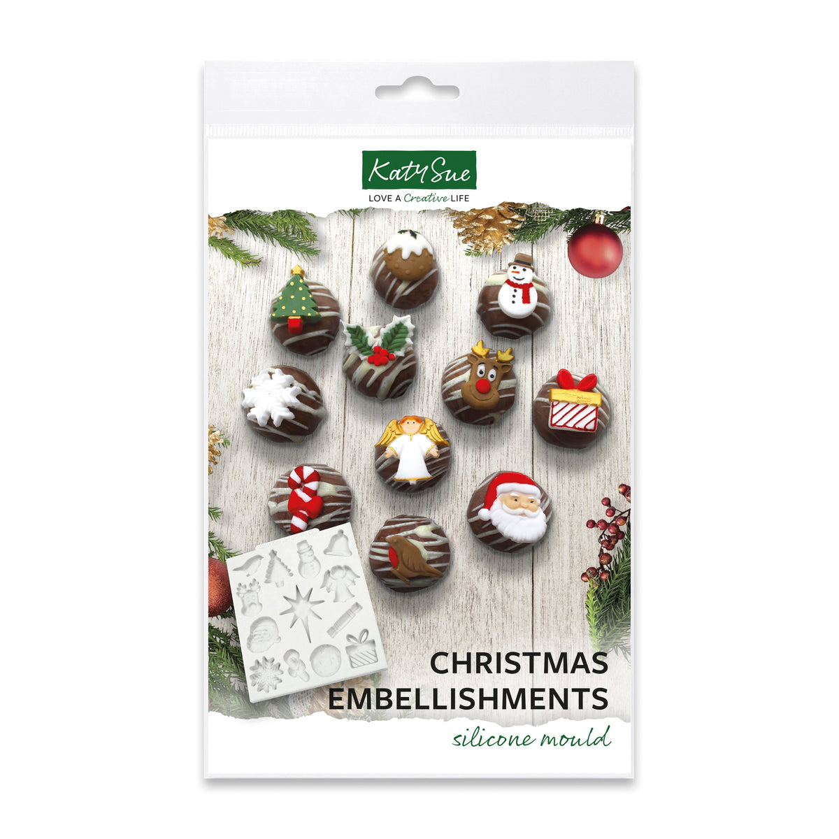 Christmas Embellishments Silicone Mould-1