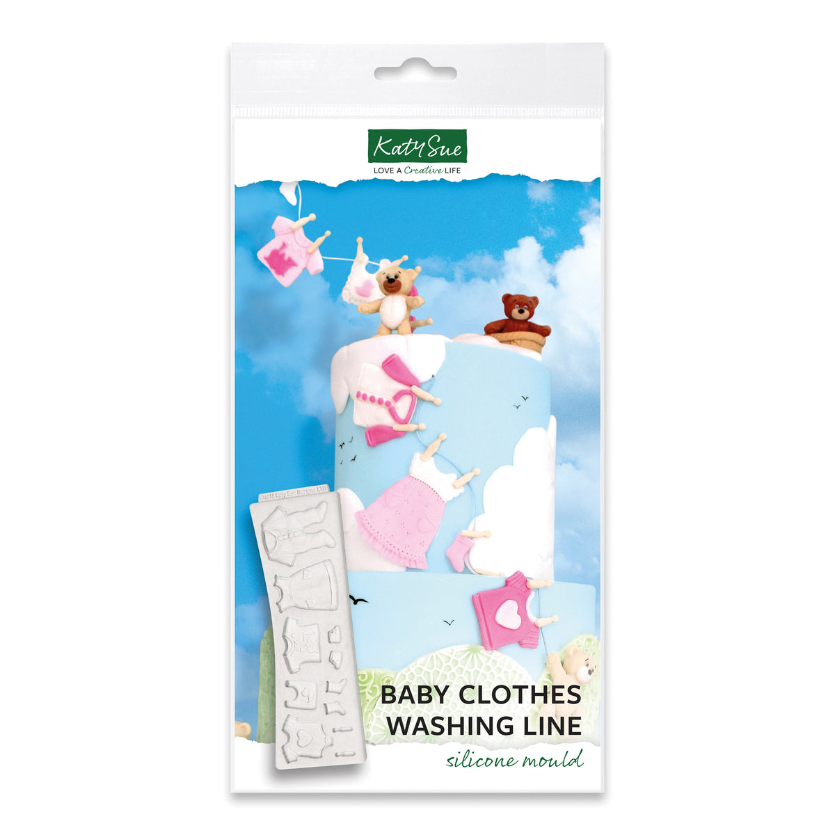 Baby Clothes Washing Line Silicone Mould-1