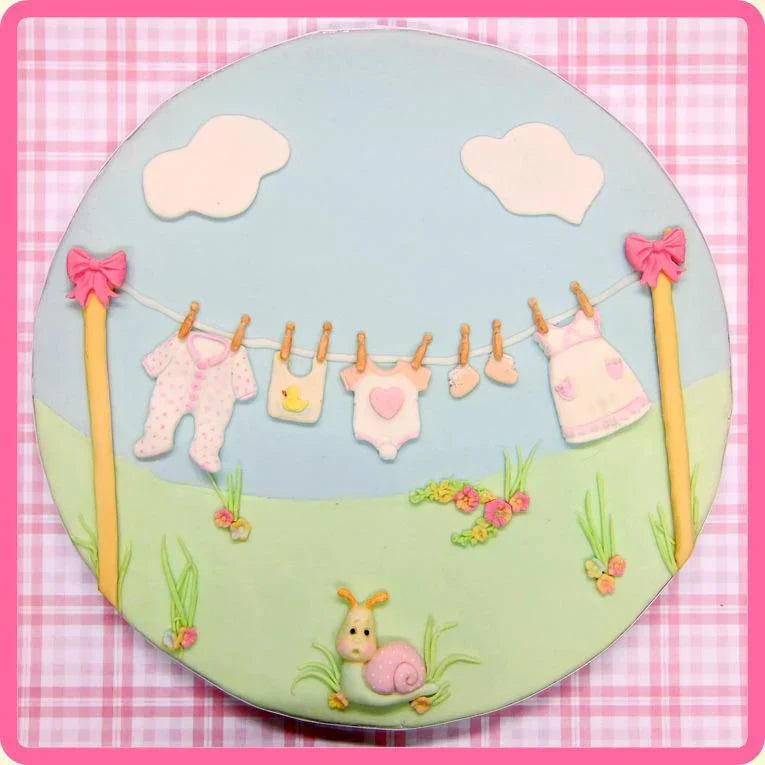 Baby Clothes Washing Line Silicone Mould-6