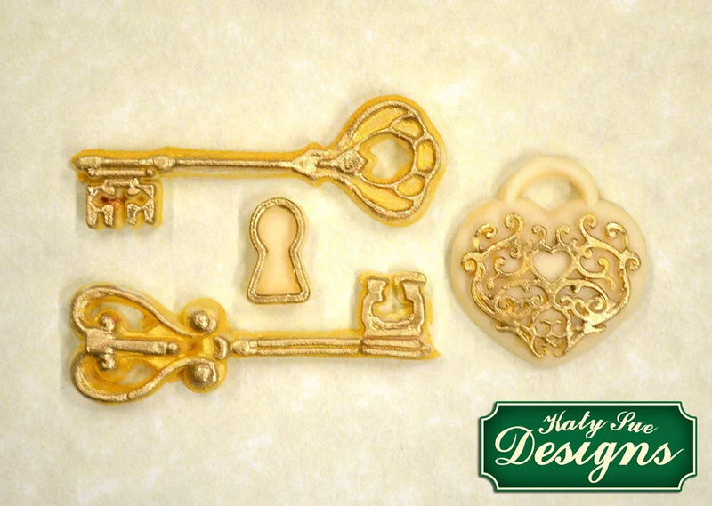 Decorative Keys & Locket Silicone Mould-3