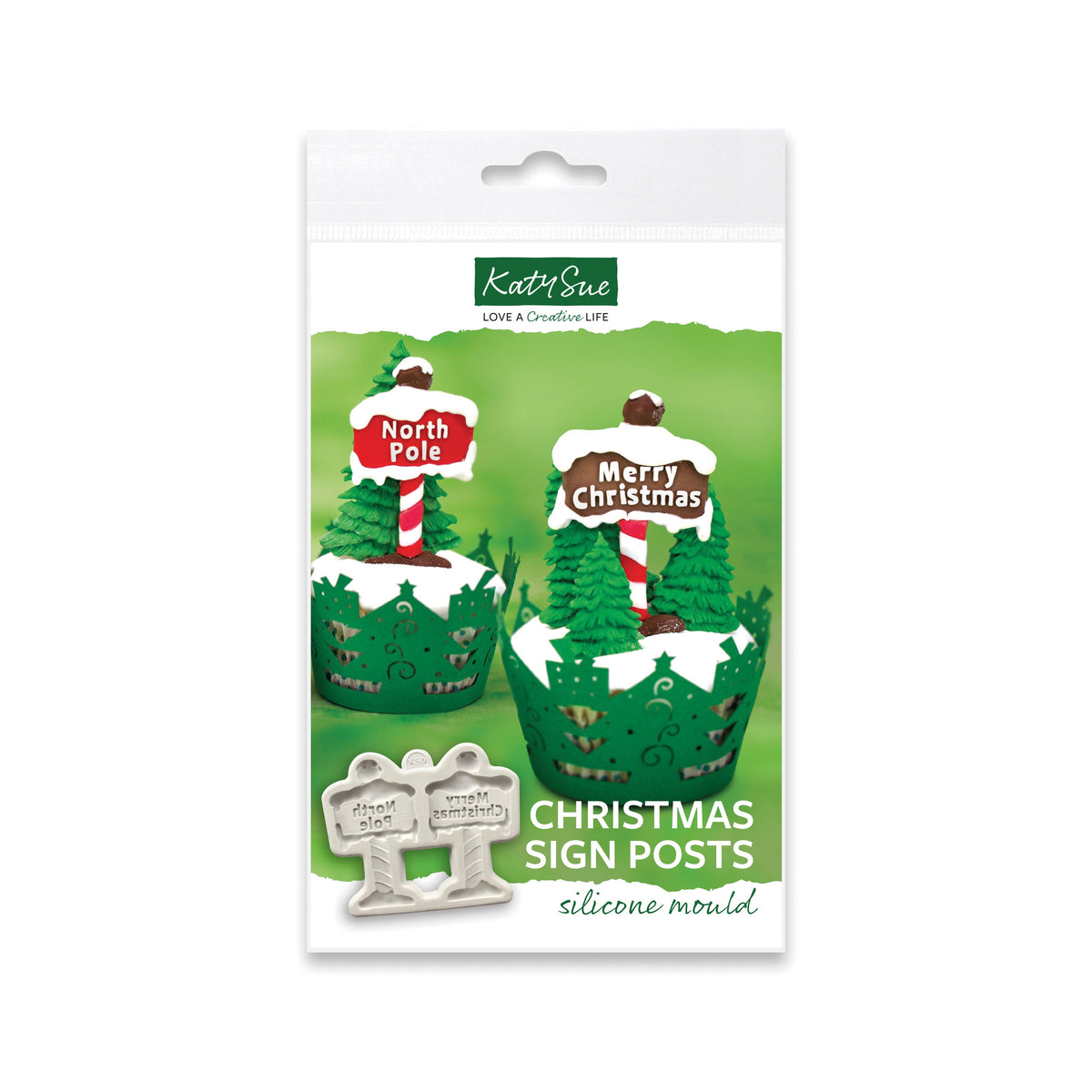 Molde de silicona de carteles navideños-1