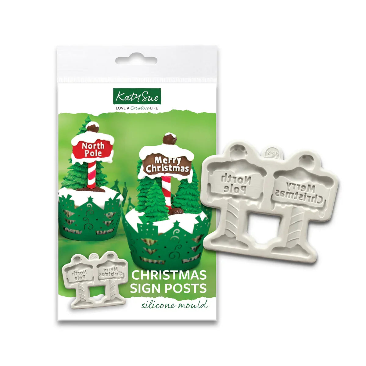 Molde de silicona de carteles navideños-2