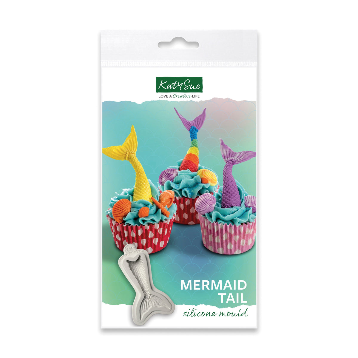 Molde de silicona de cola de sirena