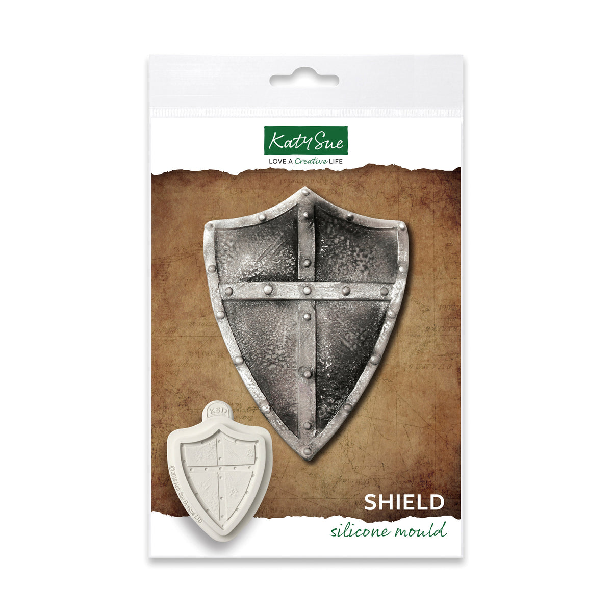 Molde de silicona con forma de escudos