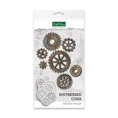 Distressed Cogs Silicone Mould-1