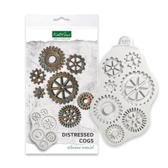 Distressed Cogs Silicone Mould-2
