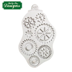 Distressed Cogs Silicone Mould-3