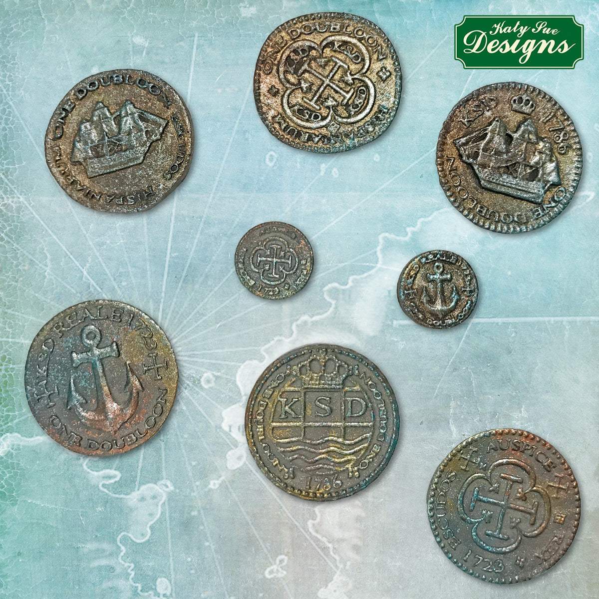 Treasure Coins Silicone Mould-4