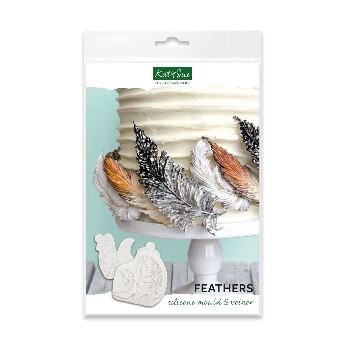 Feathers Silicone Mould and Veiner-1