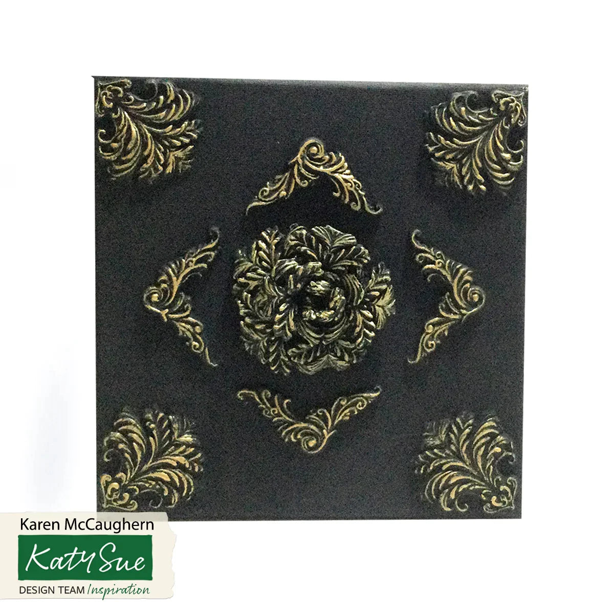 Rococo Corners & Crest Silicone Mould-5
