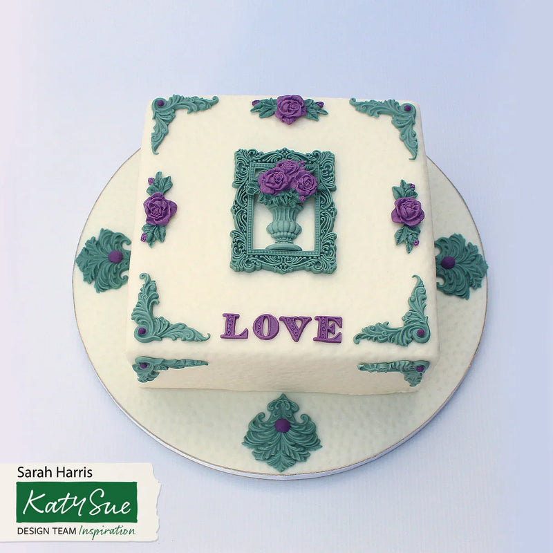 Rococo Corners & Crest Silicone Mould-8