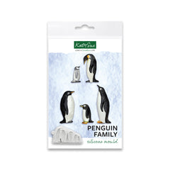 Molde de silicona de familia de pingüinos-1