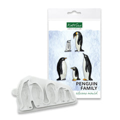 Molde de silicona de familia de pingüinos-2