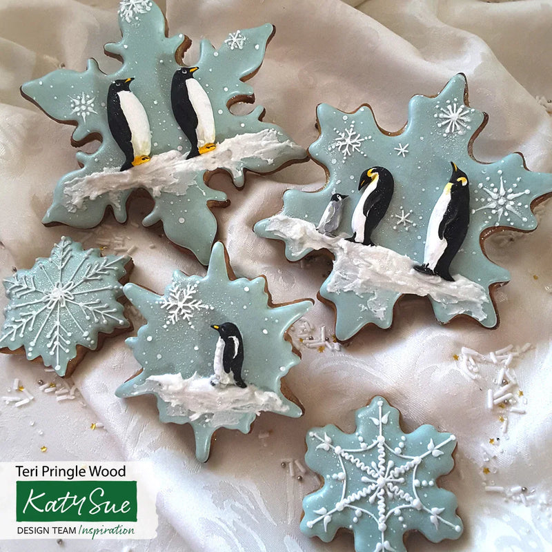 Molde de silicona de familia de pingüinos-7