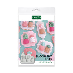 Molde de silicona para macetas de suculentas-1