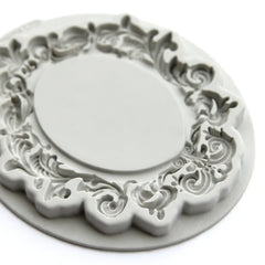 Large Oval Frame Silicone Mould-4