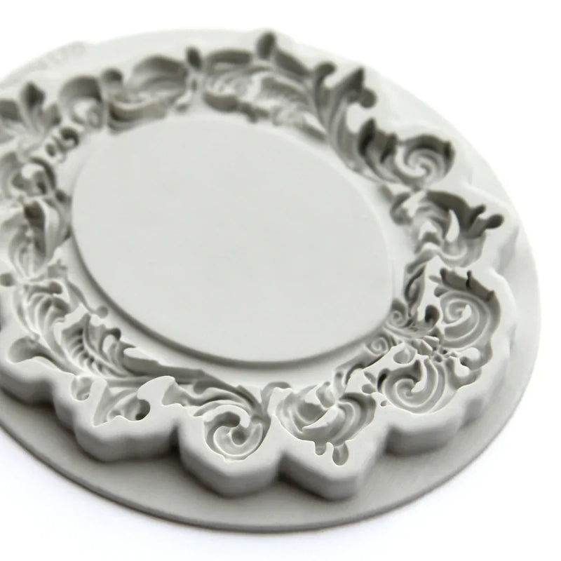 Large Oval Frame Silicone Mould-4