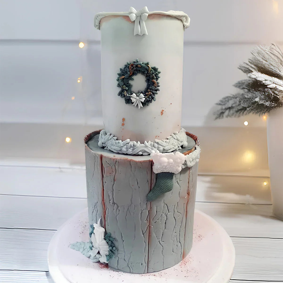 Moule en silicone Couronne de Noël-10