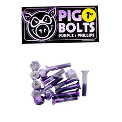 Pig Wheels Phillips Hardware - Anodized Purple (1")-1