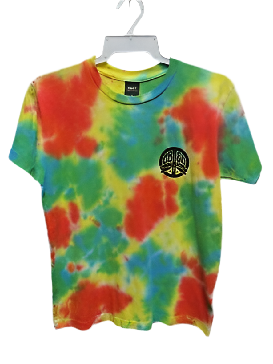 Obey 'Peace Dragon' Tie Dye Tee - Rainbow Blotch (Women's)-1