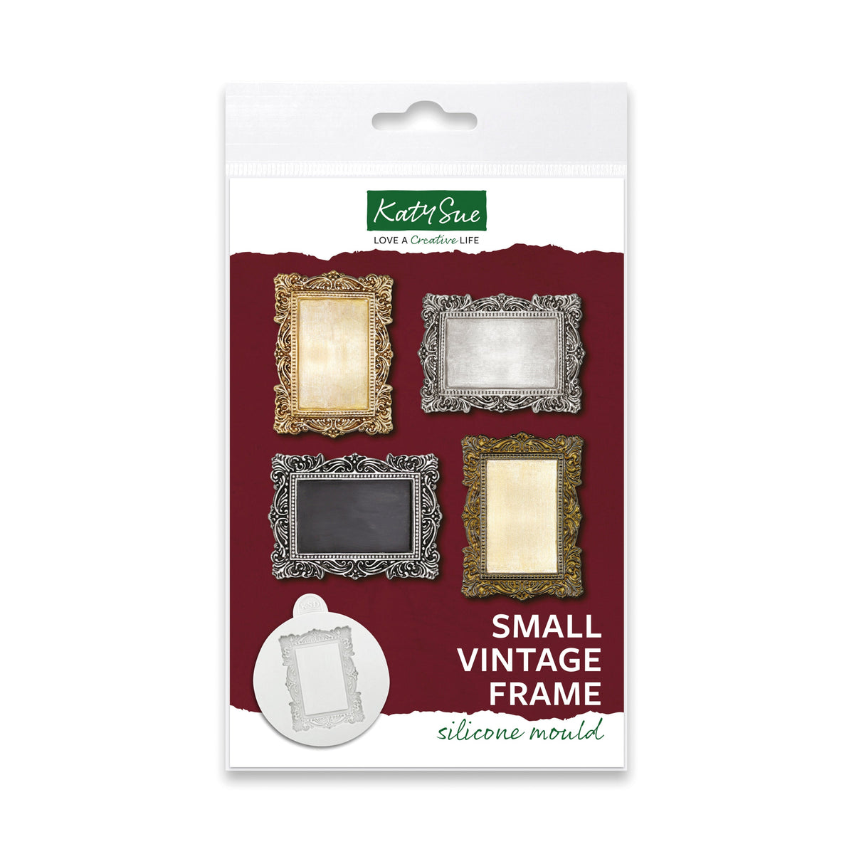 Small Vintage Frame Silicone Mould-1