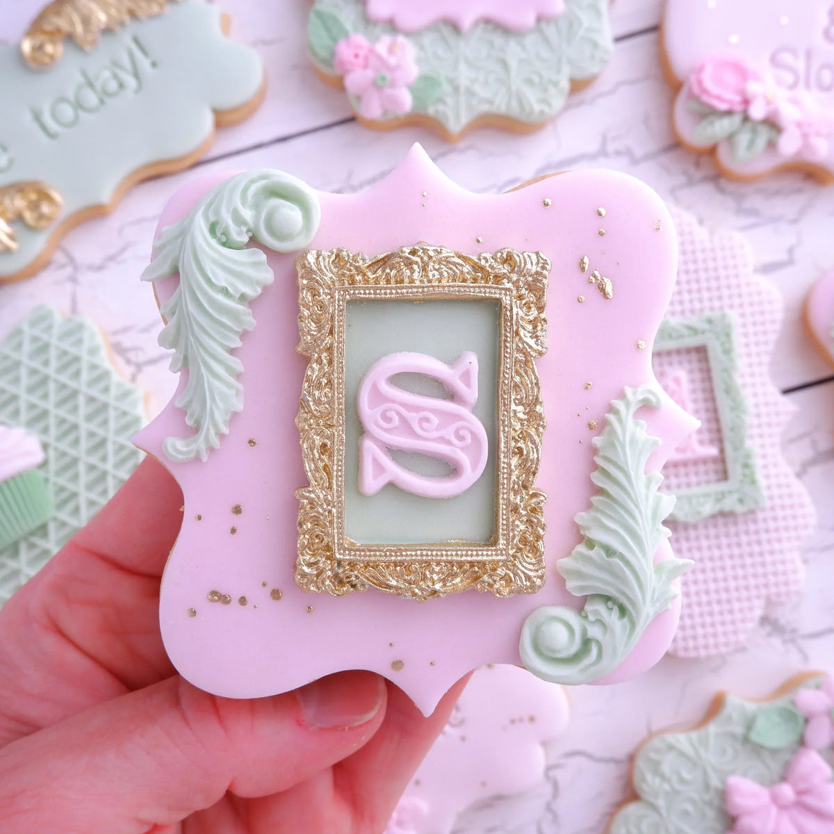 Small Vintage Frame Silicone Mould-3