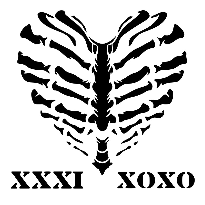 Creative Expressions Andy Skinner Heart Of Bone 8 in x 8 in Stencil-2