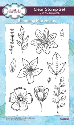 Creative Expressions Helen Colebrook Blooming Marvelous 6 in x 4 in Clear Stamp Set-1
