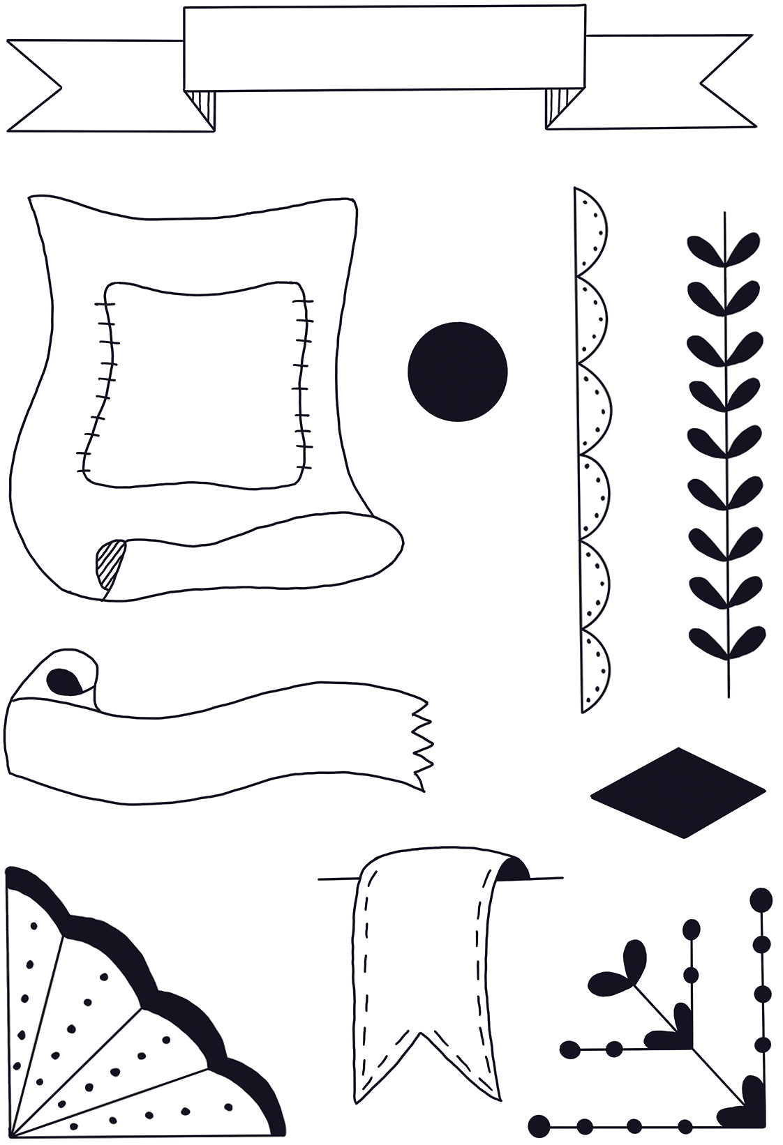 Creative Expressions Helen Colebrook Beautiful Banners 6 in x 4 in Clear Stamp Set-13