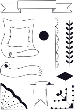Creative Expressions Helen Colebrook Beautiful Banners 6 in x 4 in Clear Stamp Set-13