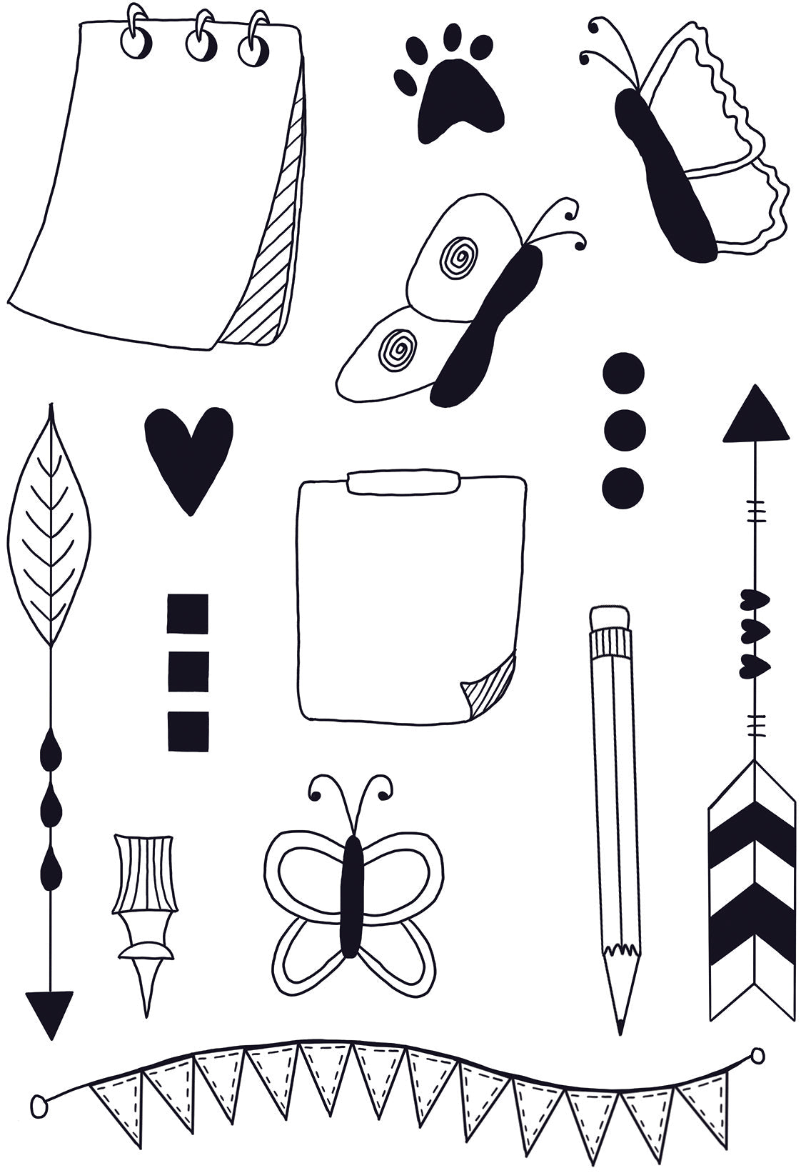 Creative Expressions Helen Colebrook Delightful Decorations 6 in x 4 in Clear Stamp Set-17