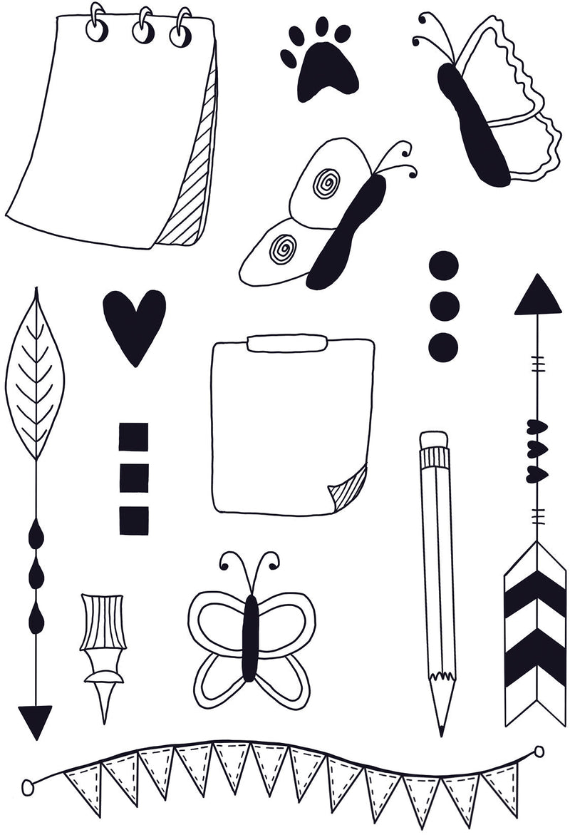 Creative Expressions Helen Colebrook Delightful Decorations 6 in x 4 in Clear Stamp Set-17