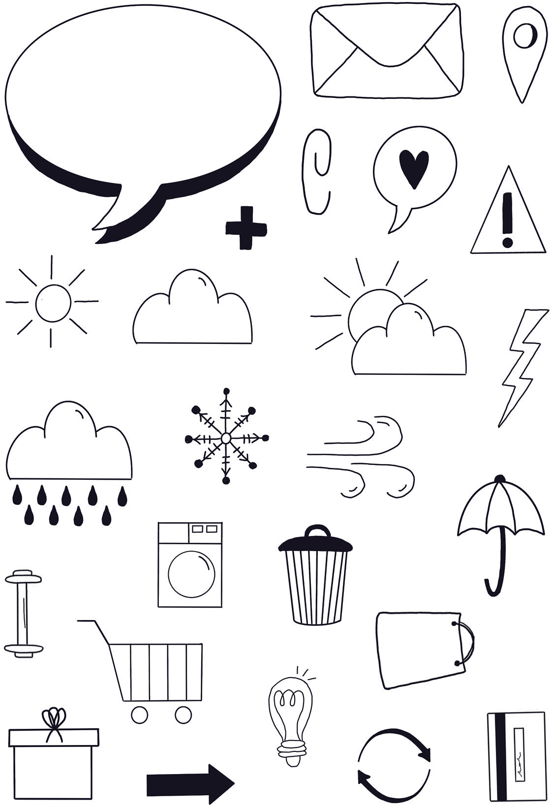 Creative Expressions Helen Colebrook Planner Icons 6 in x 4 in Clear Stamp Set-13