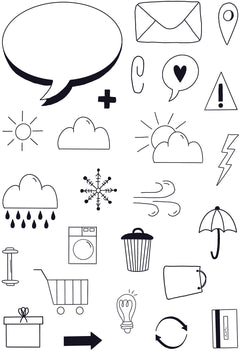 Creative Expressions Helen Colebrook Planner Icons 6 in x 4 in Clear Stamp Set-13