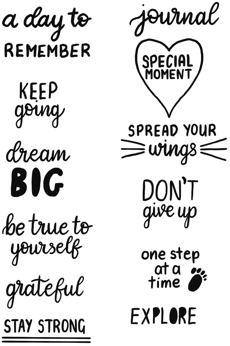 Creative Expressions Helen Colebrook Positive Sentiments 6 in x 4 in Clear Stamp Set-11