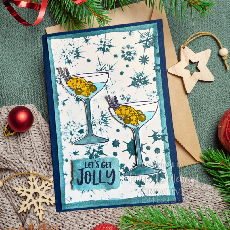 Creative Expressions Jane's Doodles Holiday Cheers Lot de 12 tampons transparents 15 x 20 cm-3