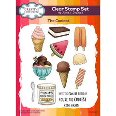 Creative Expressions Jane's Doodles The Coolest 6 in x 8 in Clear Stamp Set-1