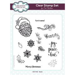 Creative Expressions Santa 6 in x 8 in Clear Stamp Set-1