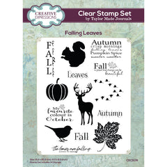 Creative Expressions Taylor Made Journals Fall Favourites 6 in x 8 in Clear Stamp Set-1