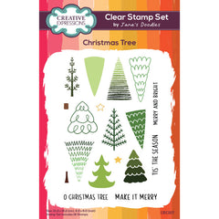 Creative Expressions Jane's Doodles Tampons transparents pour sapin de Noël, 10,2 x 15,2 cm-1