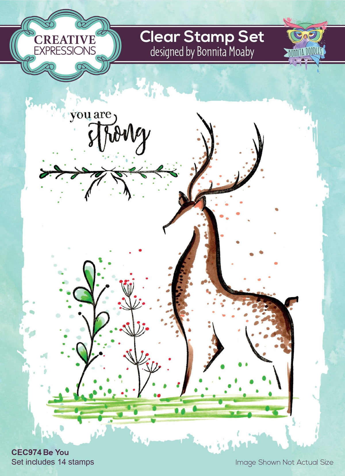 Creative Expressions Bonnita Moaby Be You A5 Clear Stamp Set-1