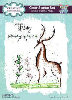Creative Expressions Bonnita Moaby Be You A5 Clear Stamp Set-1
