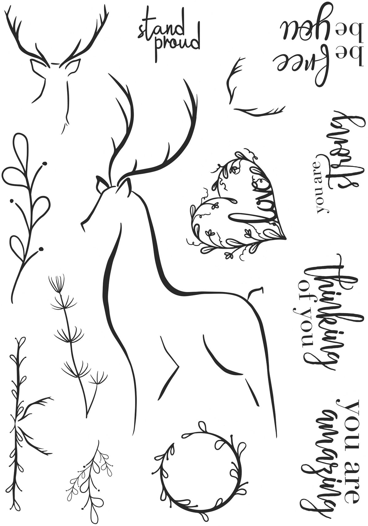 Creative Expressions Bonnita Moaby Be You A5 Clear Stamp Set-4