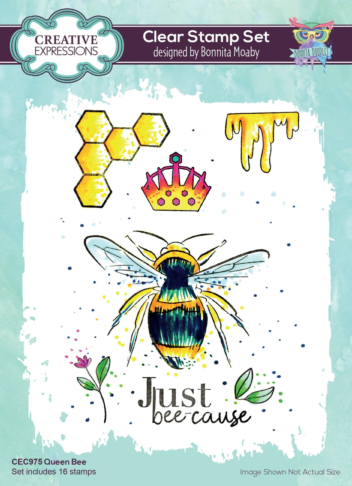 Creative Expressions Bonnita Moaby Queen Bee A5 Clear Stamp Set-1