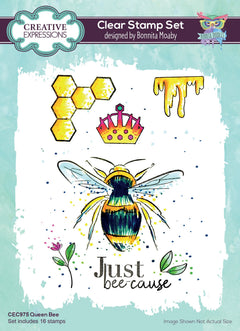 Creative Expressions Bonnita Moaby Queen Bee A5 Clear Stamp Set-1