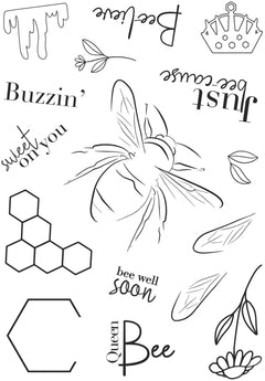 Creative Expressions Bonnita Moaby Queen Bee A5 Clear Stamp Set-4